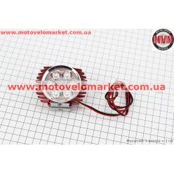 Фара дополнительная светодиодная - 6 LED с креплением, "компакт" КРАСНАЯ